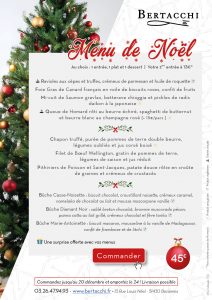 Menu de Noël Reims à emporter ou livré - Bertacchi traiteur - Noël 2025 - Marne